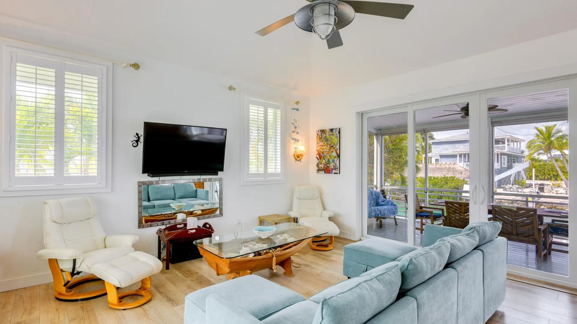 بيت للعطل Dock And Balcony Serene Big Coppitt Key Escape كي وست